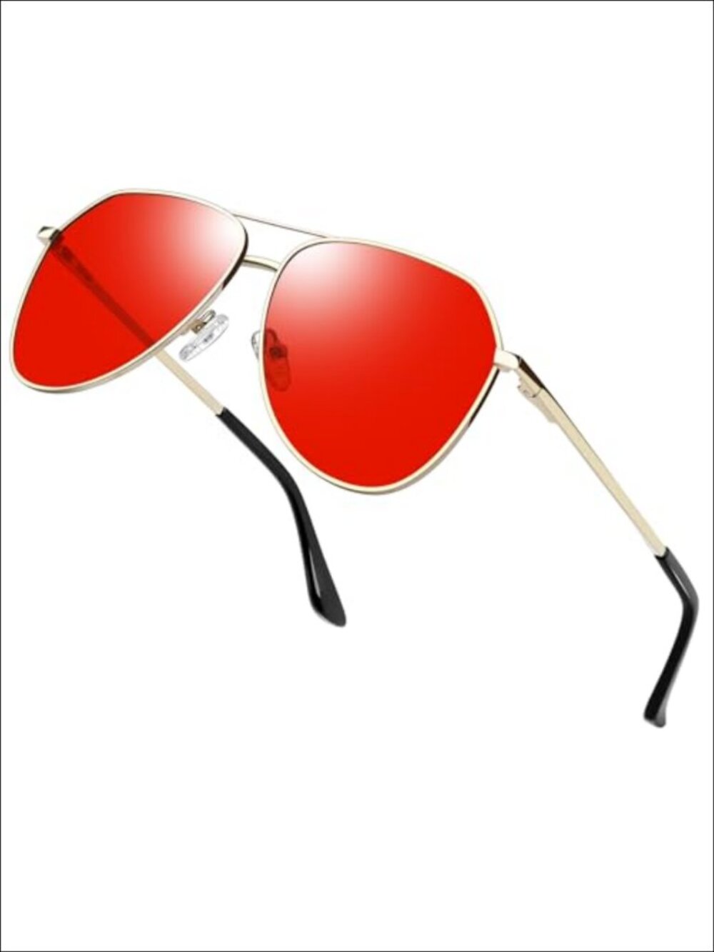 Joopin Aviation Sunglasses Gold Metal Frame Double Bridge UV400 Large Teardrop